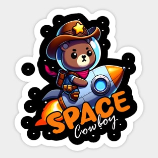 Space Cowboy Bear Sticker